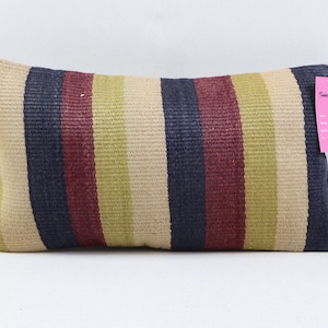 Kilim turco copertura del cuscino cuscino lombare cuscino di lana fatto a mano decorazioni per la casa cuscino decorativo kelim kissen 8x16 pollici copertura del cuscino no 764