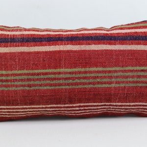 home decor kilim pillow cover bohemian decor pillow lumbar pillow 10x20 handmade wool pillow decorative pillow turkish pillow cover no 1812