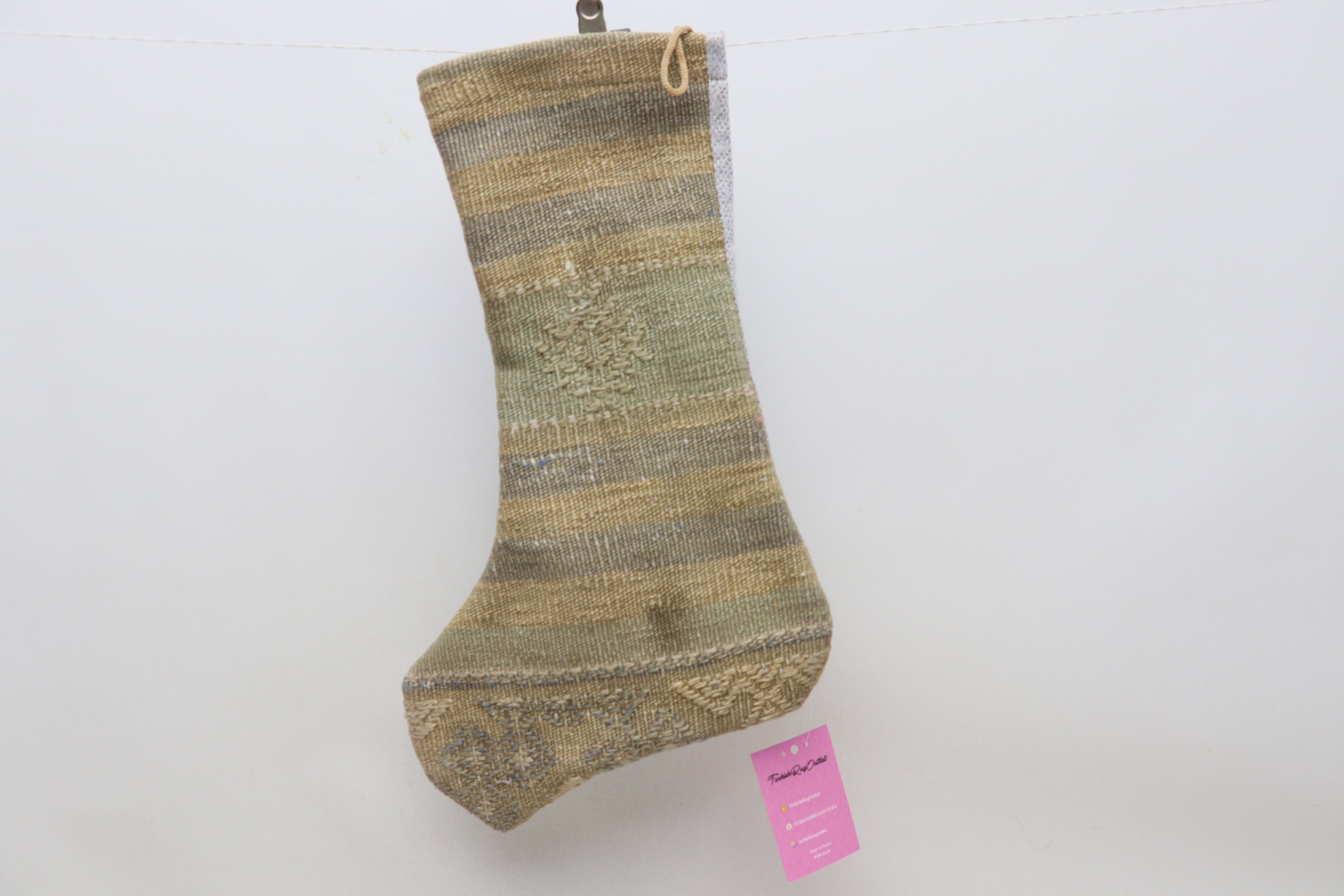 decorative kilim christmas stocking 11x18 christmas stocking fireplace decorative santa socks unique christmas gift wall decor socks No 237
