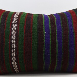 handmade wool kilim pillow rustic decor kilim pillow natural kilim pillow decorative pillow lumbar throw pillow 16x24 pillow cover no 1373