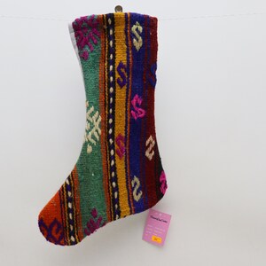 decorative kilim christmas stocking 11x18 christmas stocking fireplace decorative santa socks ethnic christmas gift wall decor socks No 98
