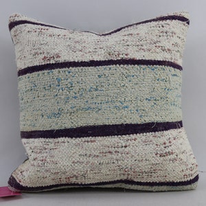 turkish kilim pillow couch boho kilim pillow decorative kilim pillow sofa kilim pillow striped kilim pillow 16x16 inch pillow cover no 2955