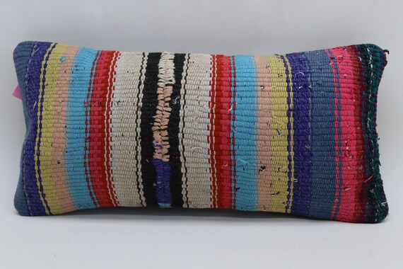 トルコストライプキリム枕腰部ウール枕沿岸キリム枕素朴なキリム枕部族