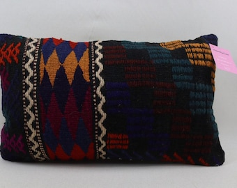lumbar home decor pillow coastal rug pillow bohemian rug pillow carpet pillow handmade pillow 12x20 inches pillow cover no 1347