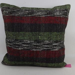 Turkish kilim pillow, Bohemian kilim pillow, Home decor, Floor pillow, Handmade kilim pillow, Tribal pillow, 28x28 kilim pillow cover no 269