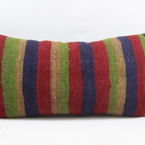 turkish kilim pillow handmade wool pillow anatolian vintage pillow home decor pillow bohemian kilim pillow 12x24 pillow cover no 2025
