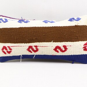 decorazioni per la casa copertura del cuscino kilim cuscino a strisce cuscino lombare cuscino costiero kelim kissen cuscino di lana fatto a mano 8x16 pollici copertura del cuscino no 0654