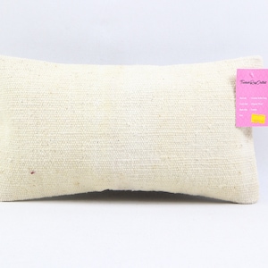 cuscino decorativo in lana fatta a mano cuscino kilim beige cuscino turco cuscino arredamento rustico cuscino kilim lombare 8x16 pollici copertura del cuscino no 941