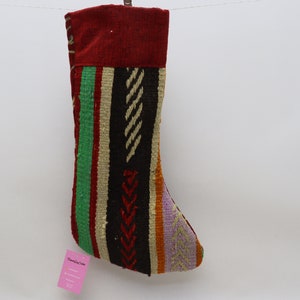 handmade wool kilim stocking decorative christmas stocking 11x18 christmas tree decor socks decorative santa socks ethnic decor sock No 1044
