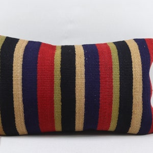 sofa lumbar kilim pillow cover turkish pillow home decor pillow decorative kilim pillow natural pillow 12x20 inches pillow cover no 2172