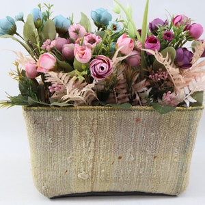 Handmade flower basket, Planter, Pot case, Plant pot holder, Decor plant cover, Storage organizer, Balcony decor, 7 x 15 inches no 393