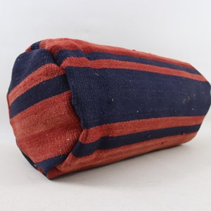 living room decor kilim pillow natural wool lumbar pillow handmade bolster pillow antique throw pillow 10x20 inch kilim pillow cover no 20