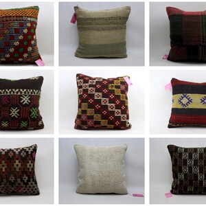 decorative kilim pillow covers anatolian sofa pillows handmade wool kilim pillow covers home decor pillow 18 x 18 inch pillow cover S1