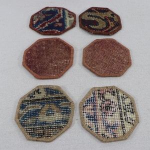 6 pieces mug pad, Desk decoration, Office decoration, Drinkware coasters, Coaster set, Kitchen decor, 4.3 x 4.3 inch rustic coaster no 576