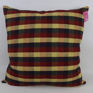 Striped kilim pillow cover, Anatolian pillow, Floor pillow, Decorative pillow, Natural pillow, Home decor, 28x28 kilim pillow cover, no 251