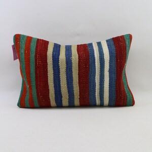 gift pillow kilim pillow lumbar pillow home decor pillow handmade pillow special design sofa pillow 12x20 inches wool pillow cover no 2271
