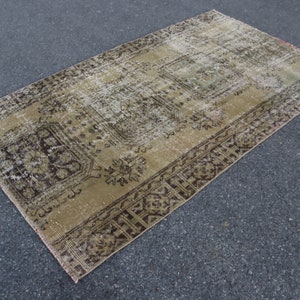 Turks tapijt, Vintage tapijt, Handgemaakt wollen tapijt, Boho decor tapijt, Boho home decor, Oushak tapijt, Kinderkamer tapijt, Tapijt, 4,2 x 7,2 ft TR4523