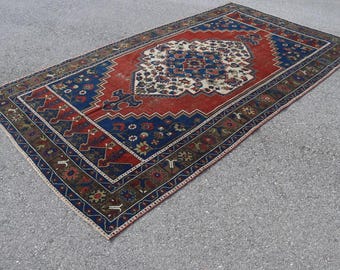 alfombra turca, alfombra de baño, alfombra vintage, alfombra de lana, alfombra turca, alfombra de decoración Boho, alfombra de área pequeña, alfombra hecha a mano, 5,6 x 10,3 pies TRV1801