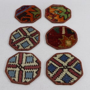 6 pieces mug pad, Desk decoration, Office decoration, Drinkware coasters, Coaster set, Kitchen decor, 4.3 x 4.3 inch rustic coaster no 548