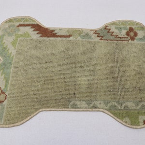 Handmade mat, Dog food mat, Pet supplies, Pet gifts, Pet food mat, Non slip pet mat, Organic pet mat, Oushak mat, Puppy gift, Dog mat No 241