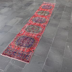 Lopertapijt, bohotapijt, gangtapijt, vintage tapijt, bruilofttapijt, bohodecortapijt, Turks herki-tapijt, haltapijt, 2,0 x 11,5 ft TRV2329