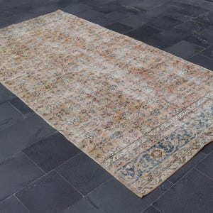 Turkish rug, Boho decor rug, Natural wool rug, Vintage rug, Oriental rug, Large area rug, Bohemian rug, Livingroom rug, 9.7 x 5 ft TRV2357