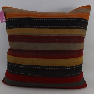Anatolian kilim pillow, Bohemian pillow, Home decor pillow, Turkish pillow, Decorative pillow, Kelim cushion, 28x28 kilim pillow cover no 66