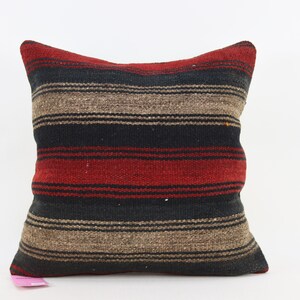decorative kilim pillow cover turkish pillow handmade wool pillow home decor pillow holiday decor vintage pillow 18x18 pillow cover no 993