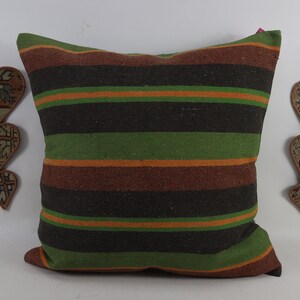 Vintage kilim pillow cover, Home design, Bohemian decorative kilim pillow, Nomadic pillow, Floor pillow, 28x28 kilim pillow cover, no 137