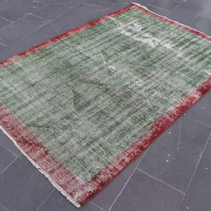 Turkish rug, Oushak rug, Home decor rug, Vintage rug, Bohemian rug, Oriental rug , Handmade rug, 4.7 x 6.9 ft Kitchen rug, Carpet TRV1184