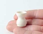 Small ceramic OOAK miniature doll vase Handmade dollhouse tiny vases for flowers White ikebana arrangement