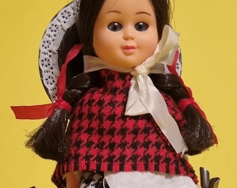 Vintage 1960s CRUGWEN White Plastic Doll with Sleeping Eyes by Glandwr Industries