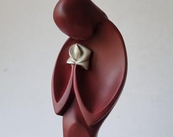 Whispers Happy Birthday Figurine Resin Modernist Abstract Flower Figure 01011.
