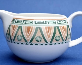 Vintage 1990s Crown Staffordshire "Tunis" Pattern Milk Jug.