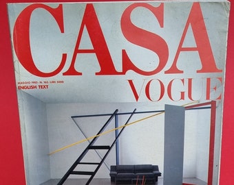 Original 1985 Vintage/Retro Casa Vogue Home Decor Magazine "English Text". Issue 163.