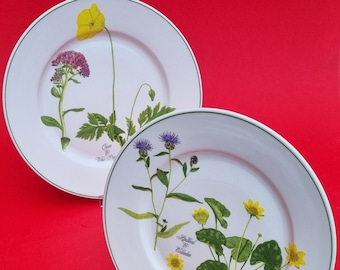 2 Stunning and Sought After Vintage 1990s Angharad Menna "Welsh Wild Flowers" for Portmeirion. **Sold Individually**