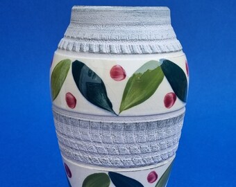 Rare and Vintage 1950s West Germany Bay Keramik Hand-painted Vase (658-17)