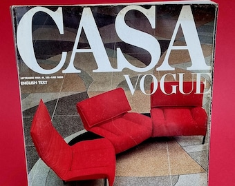 Original 1984 Vintage/Retro Italian Casa Vogue Home Decor Magazine "English Text". Issue 155.