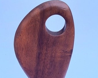 Vintage Wooden 35cm Abstract "TEARDROP" Sculpture.
