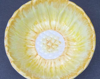 Vintage 1970s Made in Italy Sunflower Bowl.