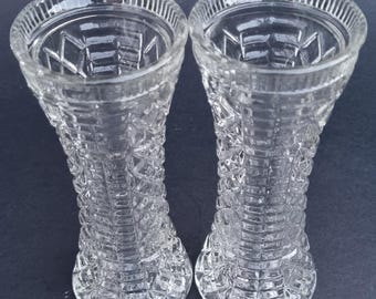 Vintage 1930s Hobnail Patterned Pressed Glass Posy Vase. 2 Are Available and ***Sold Individually***