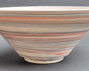 David Hewitt (1925 - 2006) Vintage 2004 Matt Glazed Agate Ware Studio Pottery Decorative Bowl.