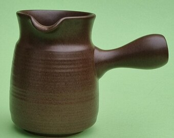 Vintage 1970s Denby Langley Brown Stemmed Handle "Mayflower" Jug/Pitcher.