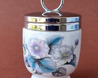 A Pair of Royal Worcester Vintage 1970s Porcelain "Floral Pattern" Egg Coddler/Poacher.