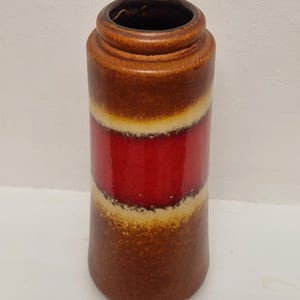 Vase ouest-allemand vintage des années 1970 en poterie de Scheurich Fat Lava. N° 206-26.