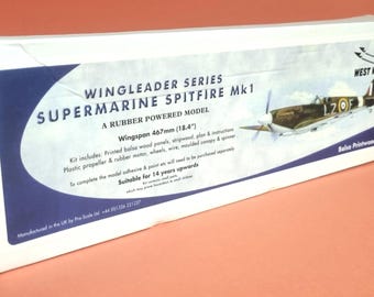 West Wings Wingleader Series Supermarine Spitfire Mk 1 Balsa Printwood Model Kit.