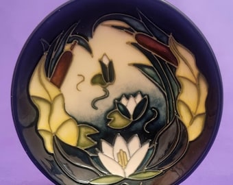 Vintage 1990s Moorcroft "Lamia" Pattern Pin Dish Designed by Rachel Bishop.