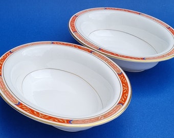 Vintage 1980s Royal Worcester Beaufort "Rust" Fine Bone China Oval Vegetable Dish. ***Sold Individually***