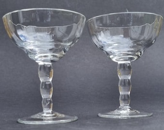 A Sweet Pair of Vintage Miniature Champagne/Cocktail Coupe Glasses.