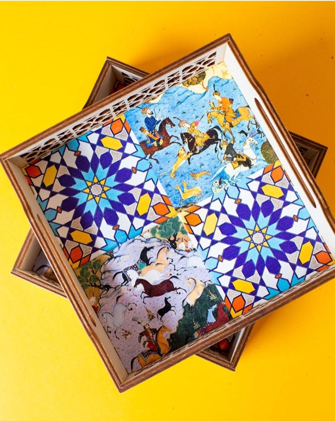 Decorative Small Tray/square Handmade Tray/decorative Serving Etsy UK